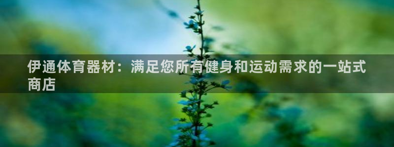 尊龙凯时登陆：伊通体育器材：满足您所有健身和运动需求