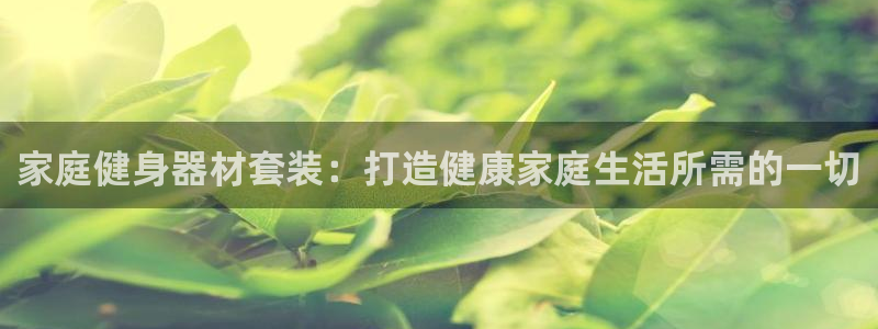尊龙凯时为什么输了钱：家庭健身器材套装：打造健康家庭
